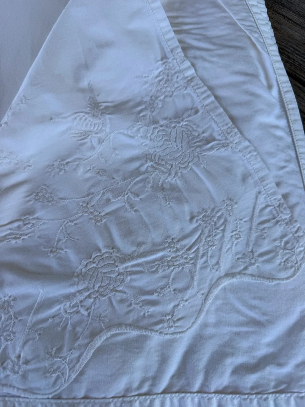 RARE Ralph Lauren Desert Palm Embroidered Queen Flat Sheet Cotton Sateen NICE!